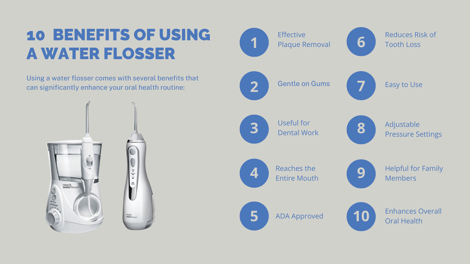 10 Benefits of Using a Water Flosser