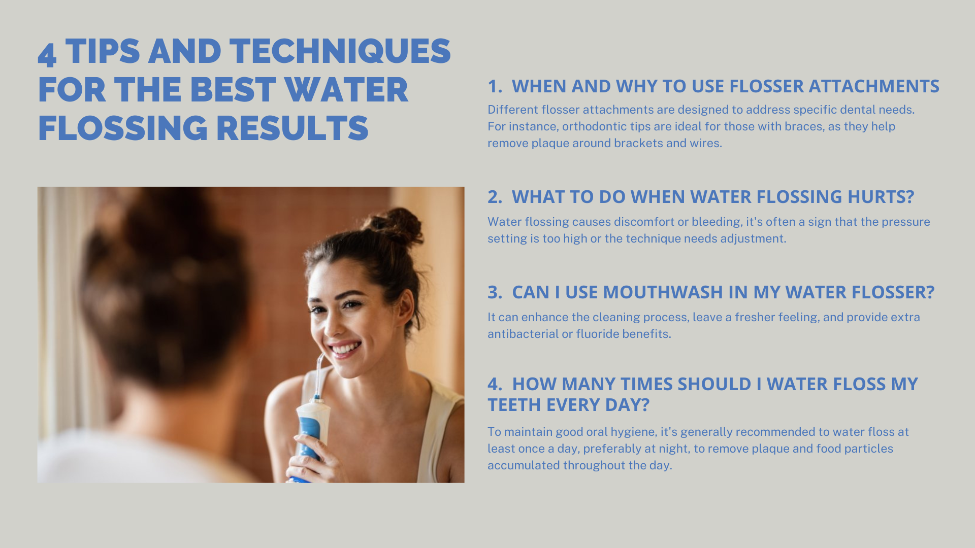 4 Tips and Techniques for the Best Water Flossing Results