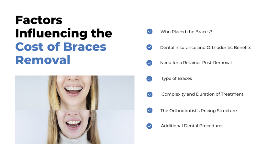 Factors Influencing the Cost of Braces Removal