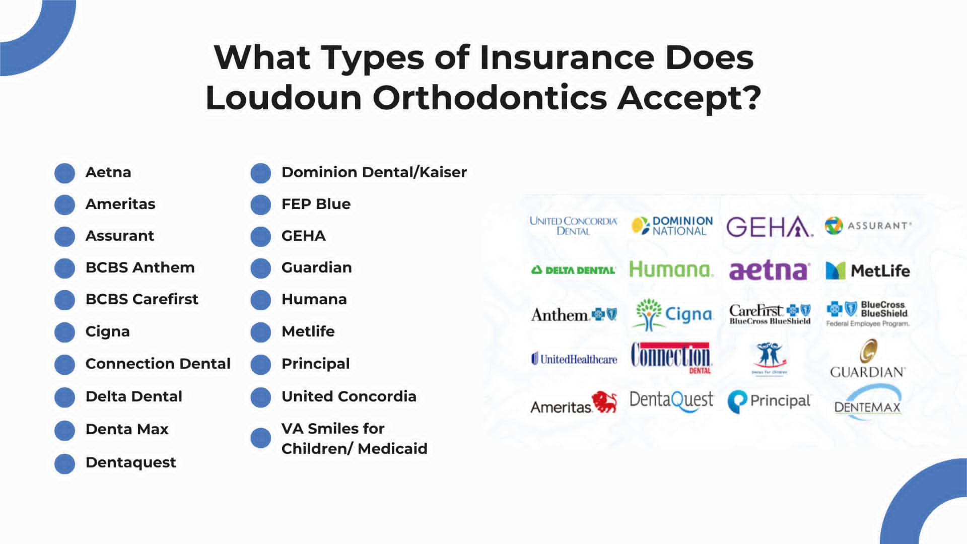 What Types of Insurance Does Loudoun Orthodontics Accept