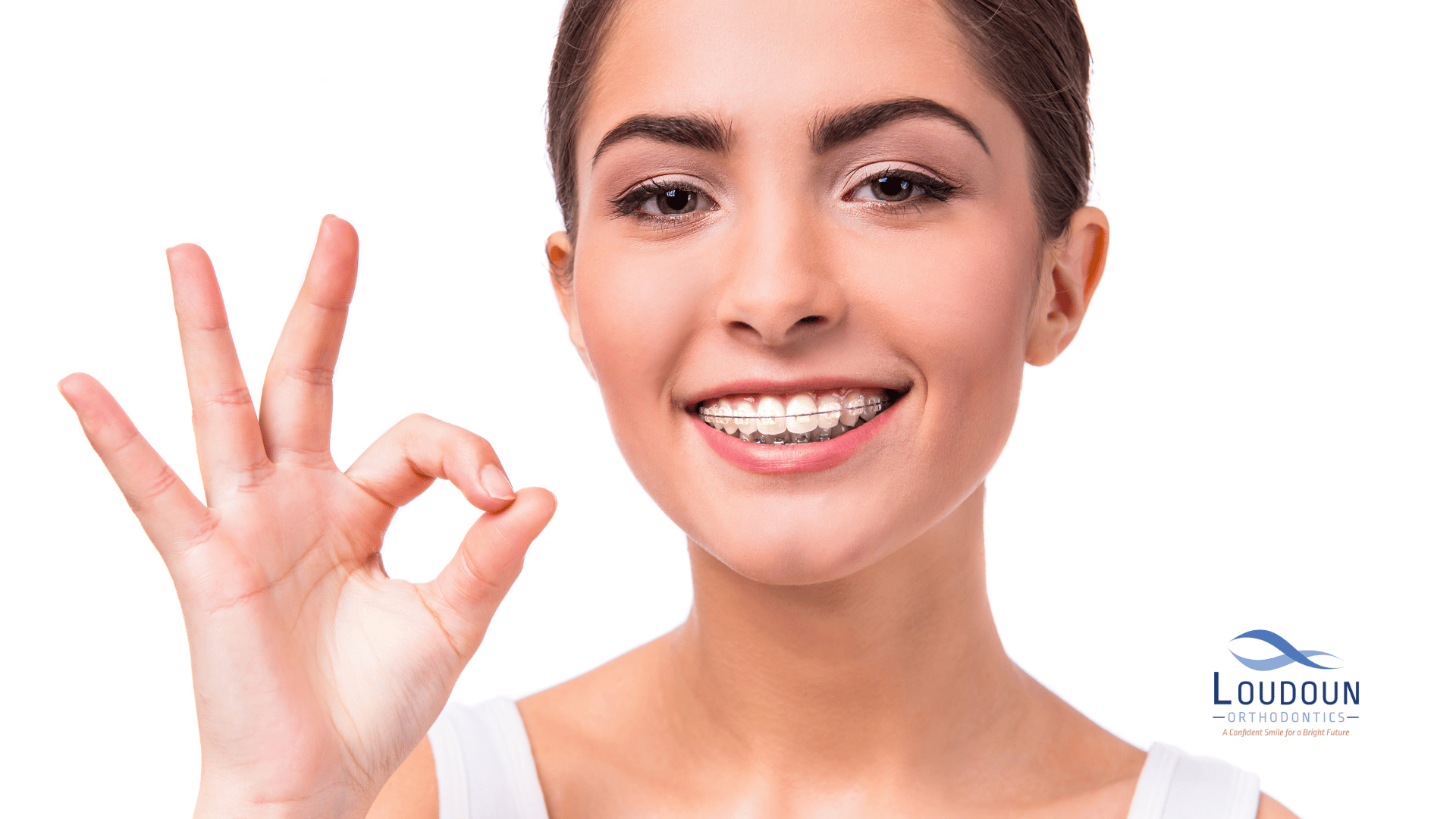 woman smiling with braces