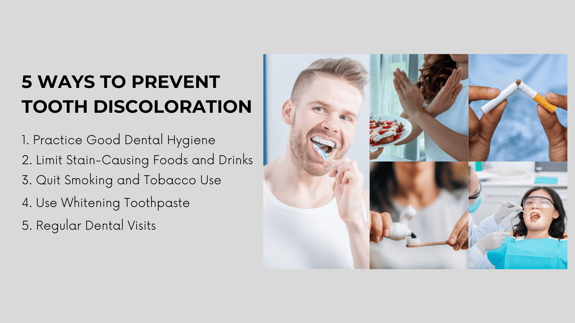 5 ways to prevent tooth discoloration